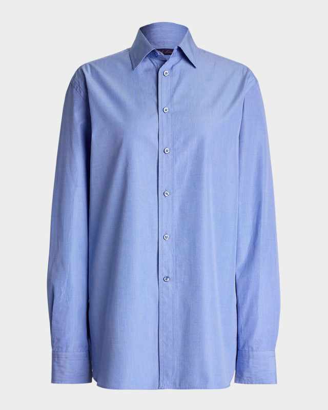 Adrien End On End Cotton Button-Down Shirt